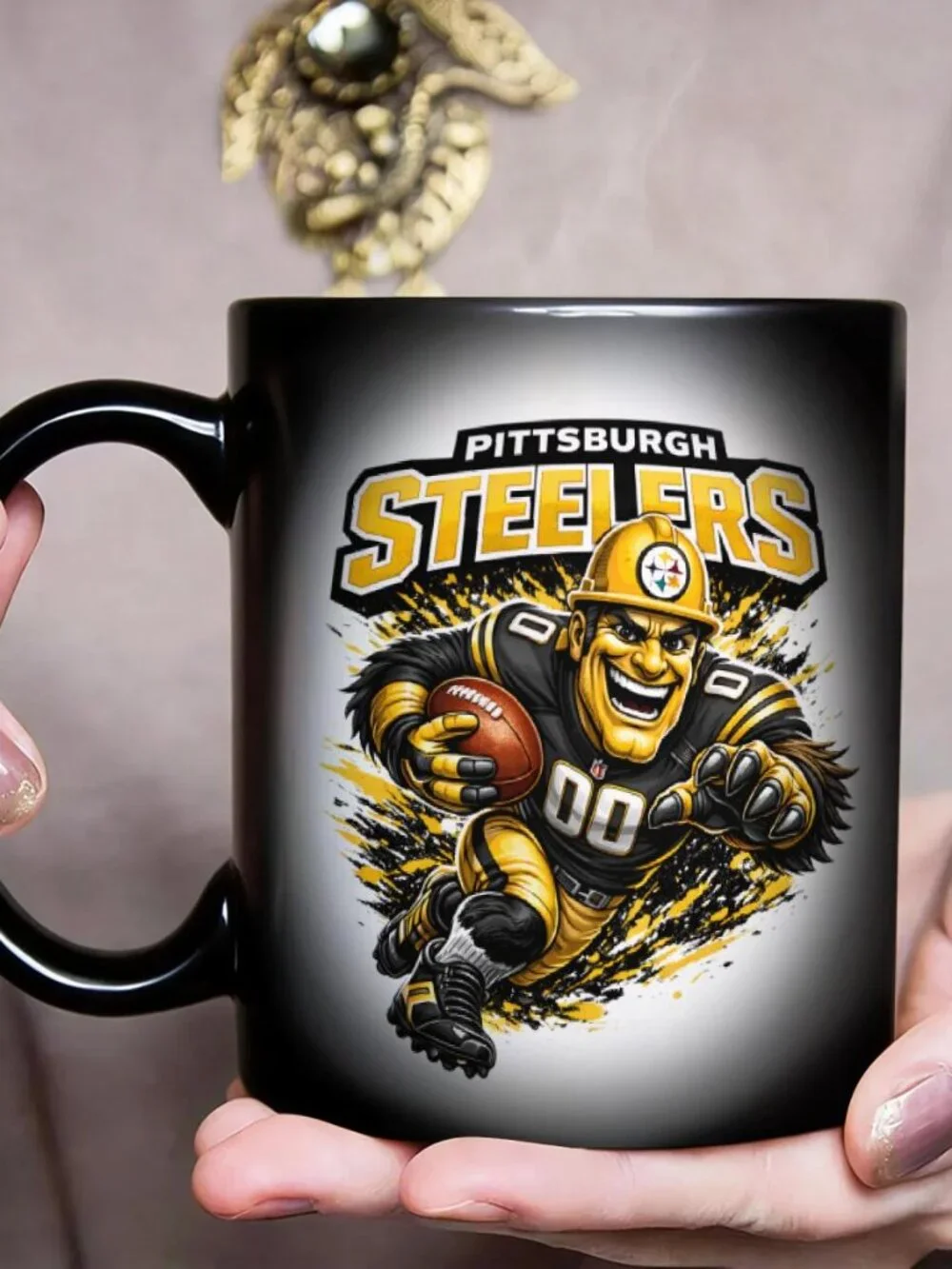 Pittsburgh Steelers Matte Heat Reactive Mug NFL Football Fan Cup 11oz